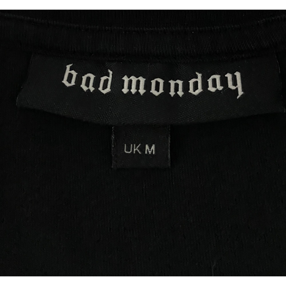 Bad Monday Mens Gothic Demon Graphic T-Shirt Black Size Medium M Short Sleeve - Picture 5 of 7